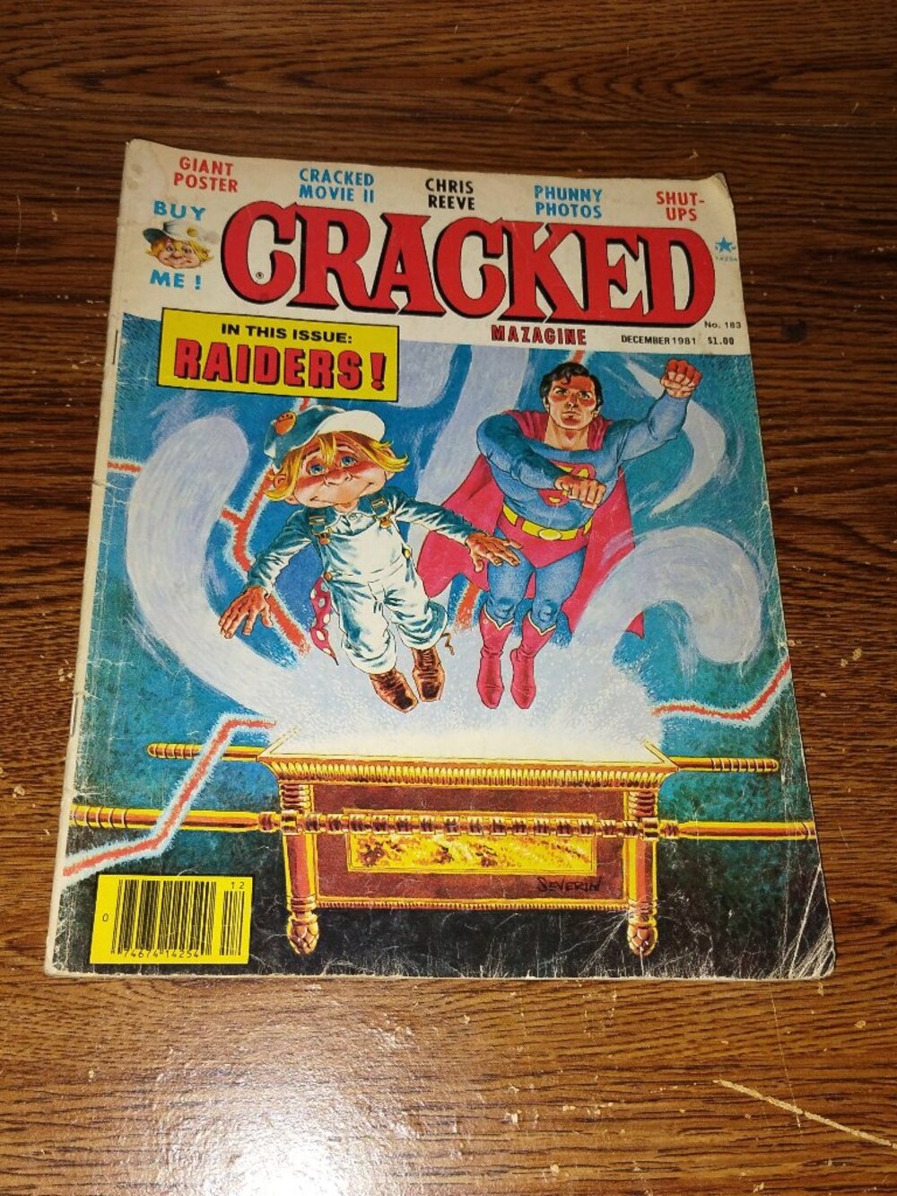 Cracked Magazine #183 (Dec. 1981) Raiders of the Lost Ark Superman